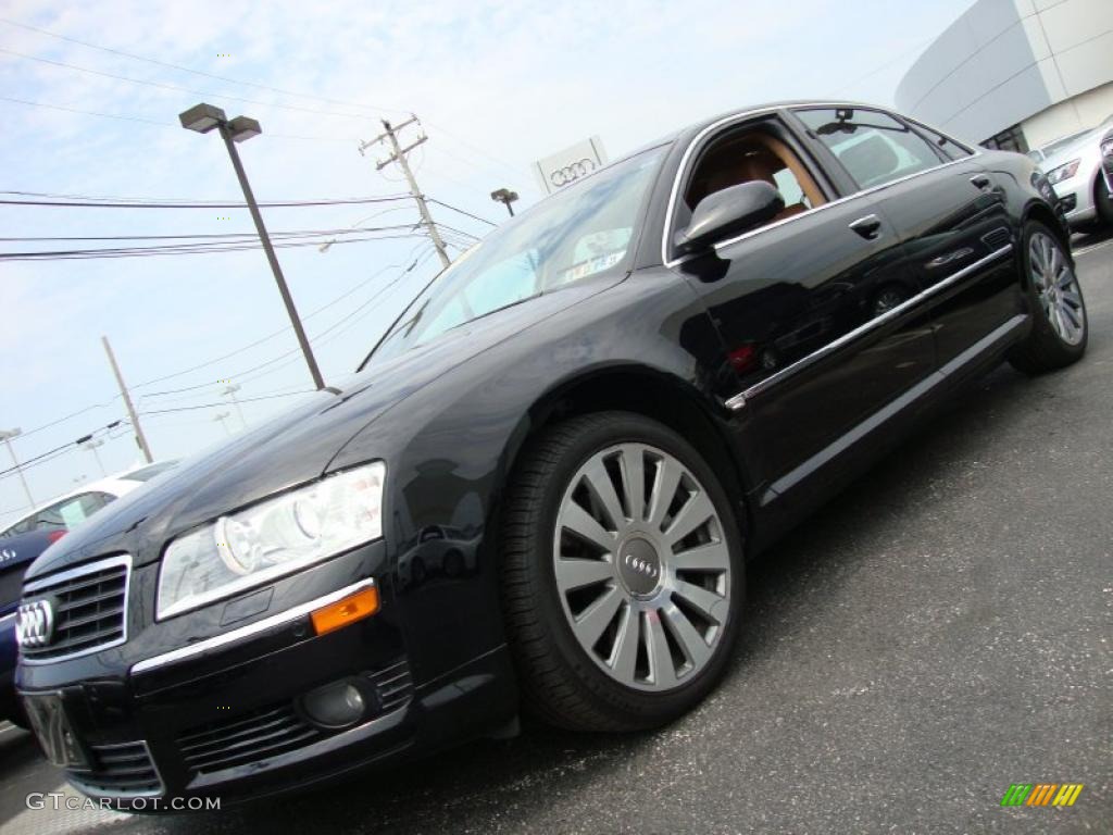 2005 A8 L 4.2 quattro - Brilliant Black / Black/Amaretto photo #1