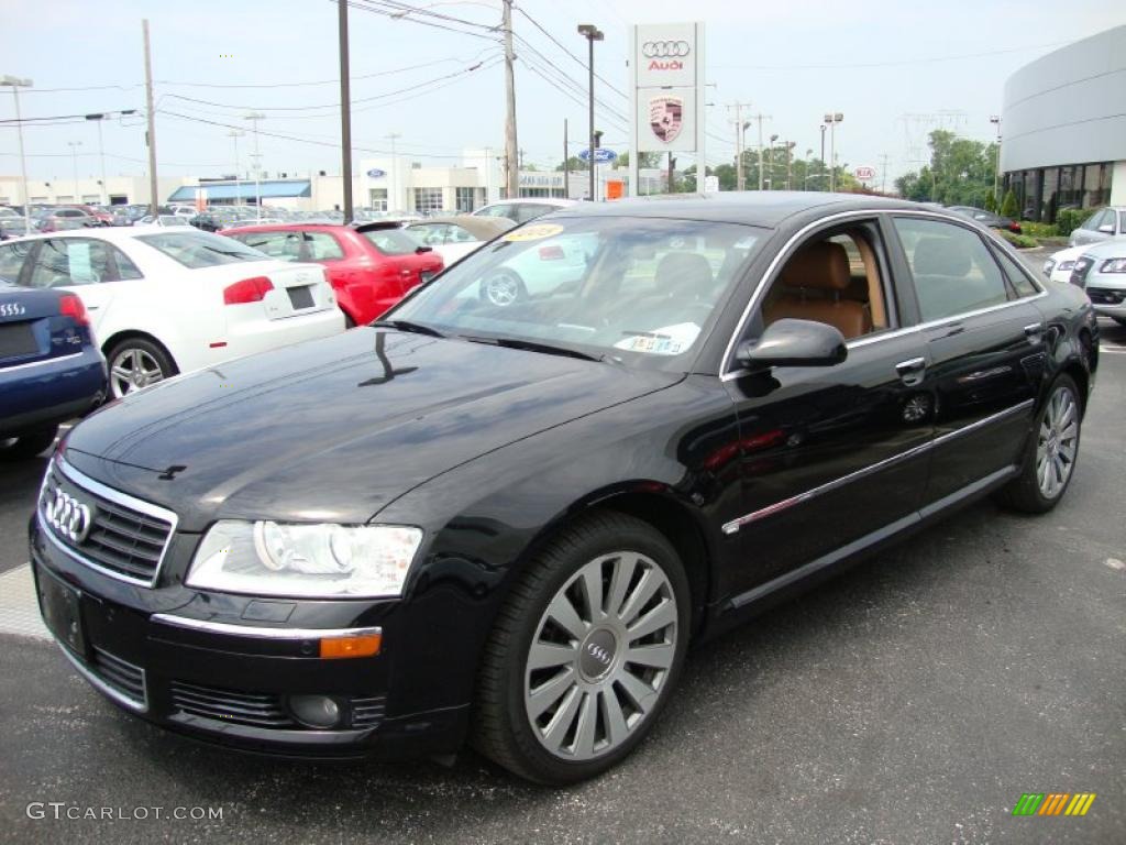 2005 A8 L 4.2 quattro - Brilliant Black / Black/Amaretto photo #2