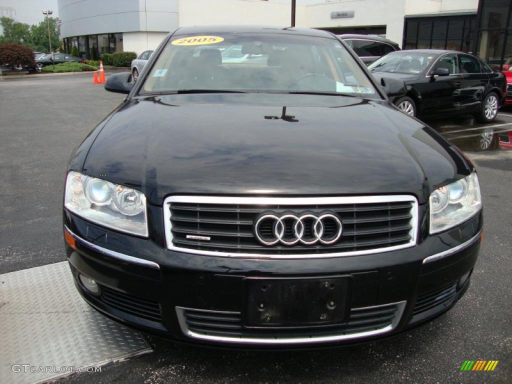 2005 A8 L 4.2 quattro - Brilliant Black / Black/Amaretto photo #3