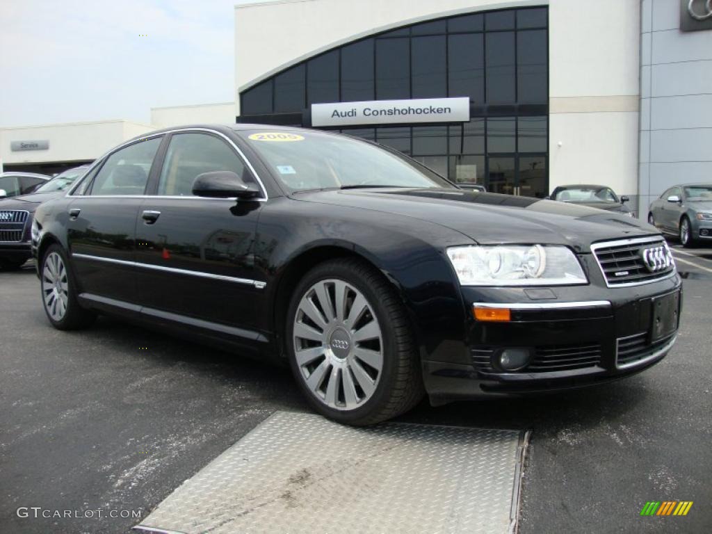 2005 A8 L 4.2 quattro - Brilliant Black / Black/Amaretto photo #5