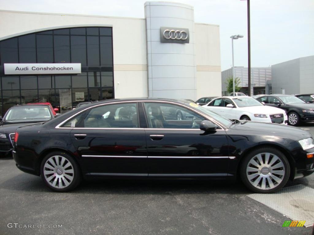 2005 A8 L 4.2 quattro - Brilliant Black / Black/Amaretto photo #6
