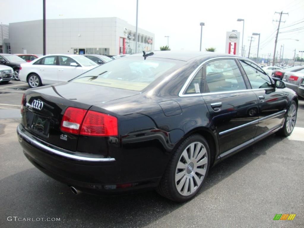 2005 A8 L 4.2 quattro - Brilliant Black / Black/Amaretto photo #7