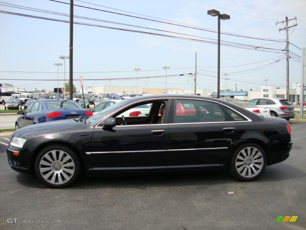 2005 A8 L 4.2 quattro - Brilliant Black / Black/Amaretto photo #10