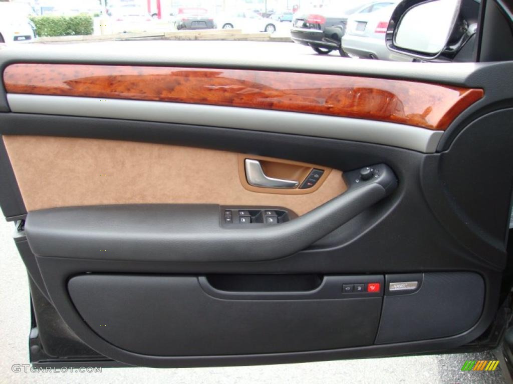 2005 A8 L 4.2 quattro - Brilliant Black / Black/Amaretto photo #13