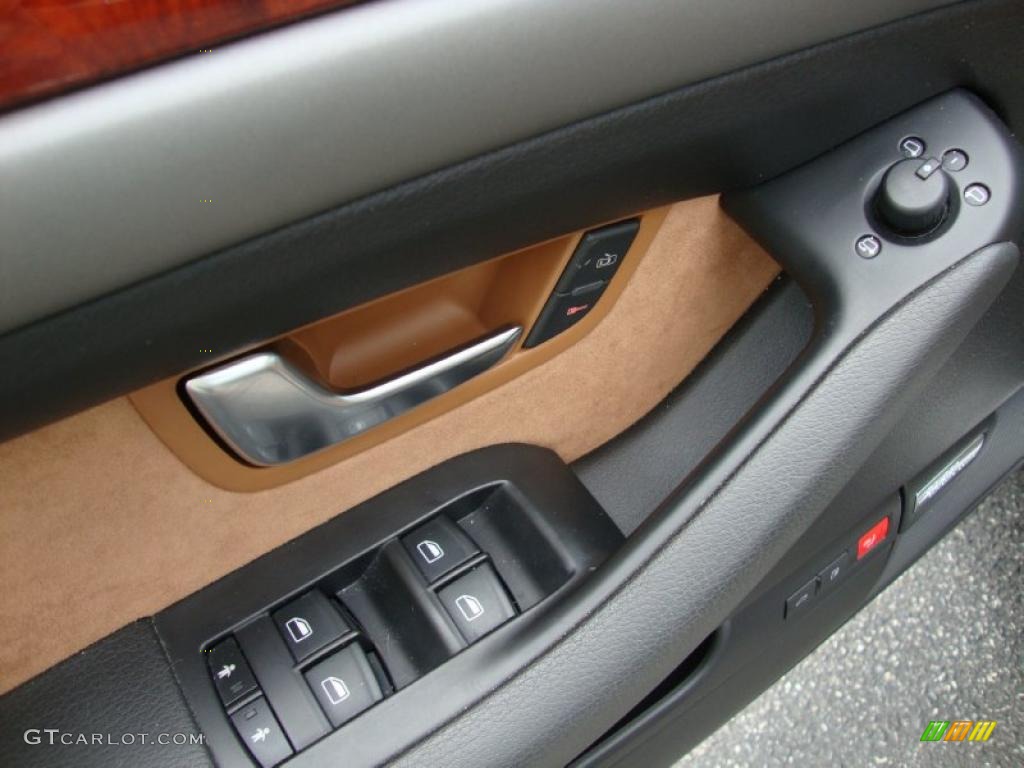 2005 A8 L 4.2 quattro - Brilliant Black / Black/Amaretto photo #14
