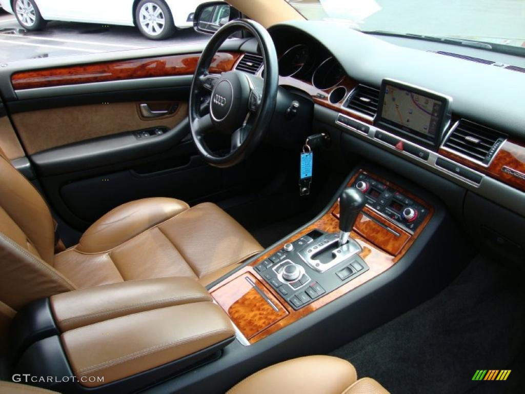 2005 A8 L 4.2 quattro - Brilliant Black / Black/Amaretto photo #18