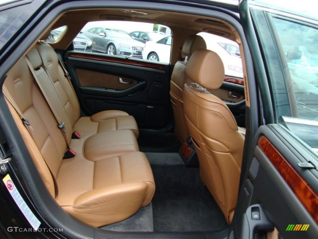 2005 A8 L 4.2 quattro - Brilliant Black / Black/Amaretto photo #21
