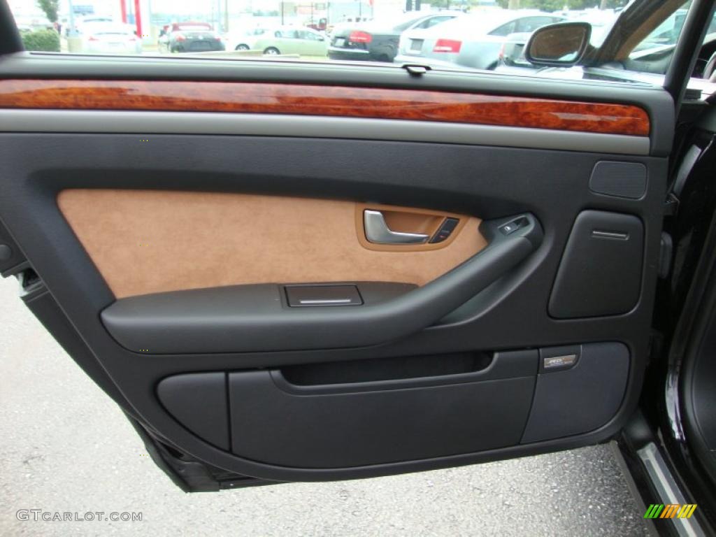 2005 A8 L 4.2 quattro - Brilliant Black / Black/Amaretto photo #23