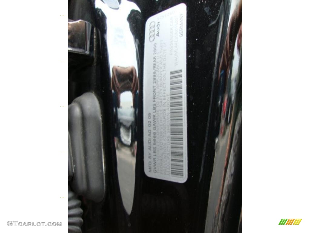 2005 A8 L 4.2 quattro - Brilliant Black / Black/Amaretto photo #44