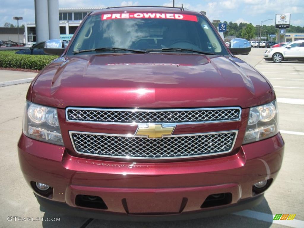 2008 Tahoe LTZ 4x4 - Deep Ruby Metallic / Light Cashmere/Ebony photo #5