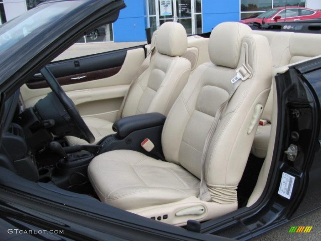 2002 Sebring Limited Convertible - Deep Sapphire Blue Pearl / Black/Beige photo #7