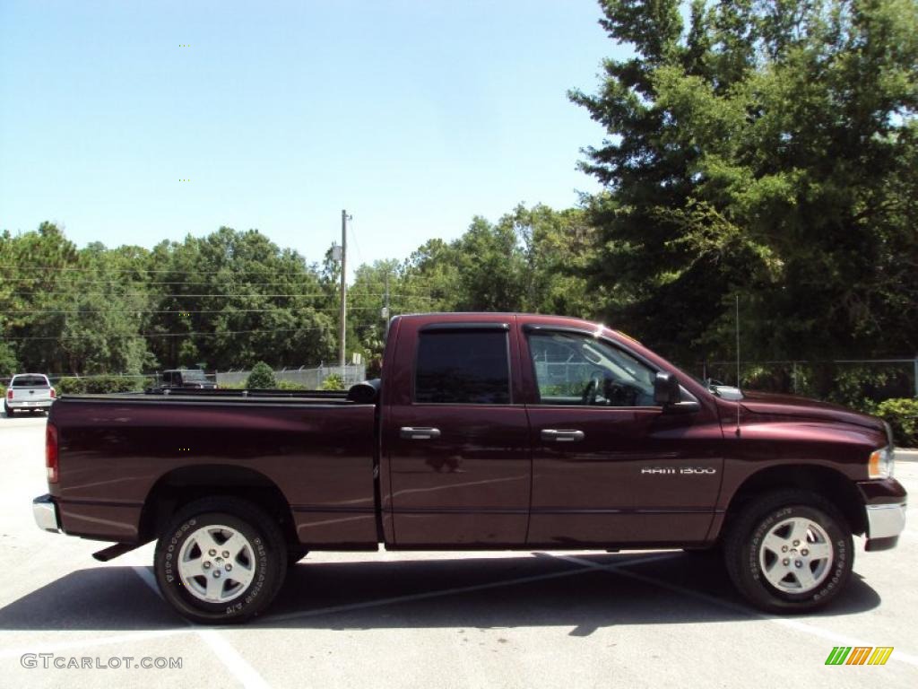 2004 Ram 1500 SLT Quad Cab 4x4 - Deep Molten Red Pearl / Dark Slate Gray photo #9