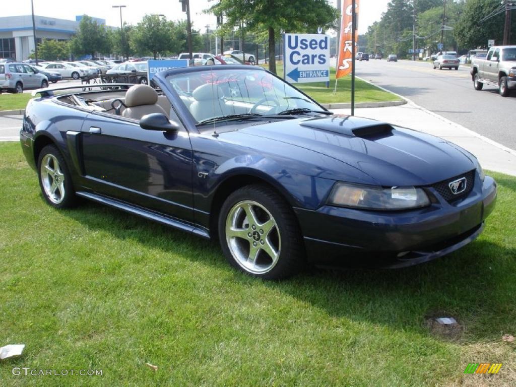 2003 Mustang GT Convertible - True Blue Metallic / Medium Parchment photo #3