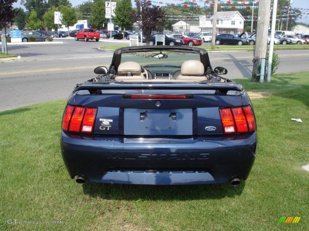 2003 Mustang GT Convertible - True Blue Metallic / Medium Parchment photo #5