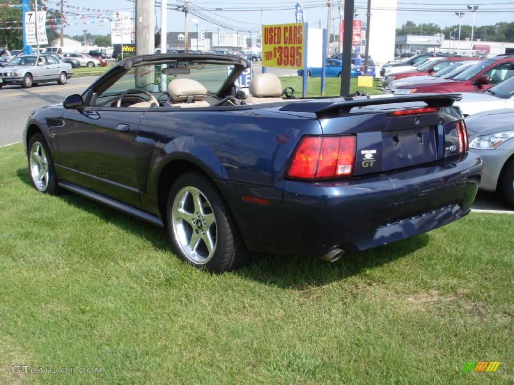 2003 Mustang GT Convertible - True Blue Metallic / Medium Parchment photo #6
