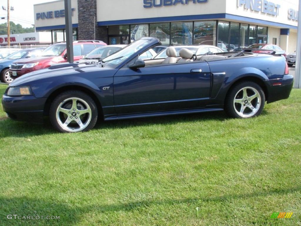 2003 Mustang GT Convertible - True Blue Metallic / Medium Parchment photo #9