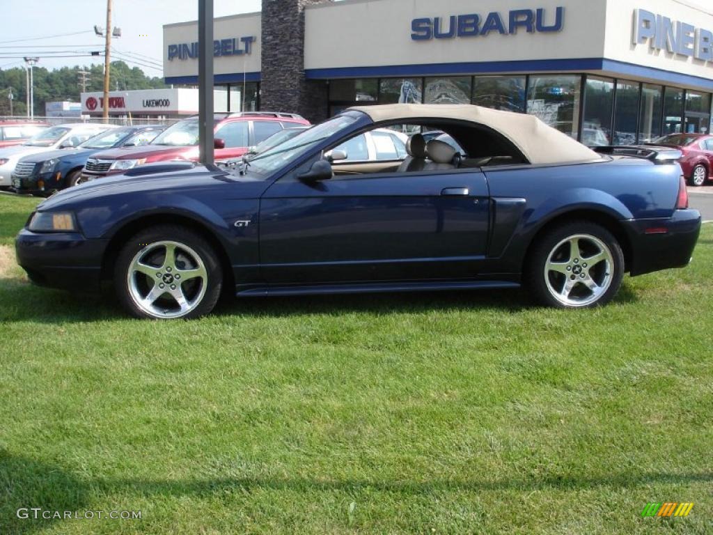 2003 Mustang GT Convertible - True Blue Metallic / Medium Parchment photo #11