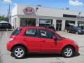 2008 Vivid Red Suzuki SX4 Crossover AWD  photo #2