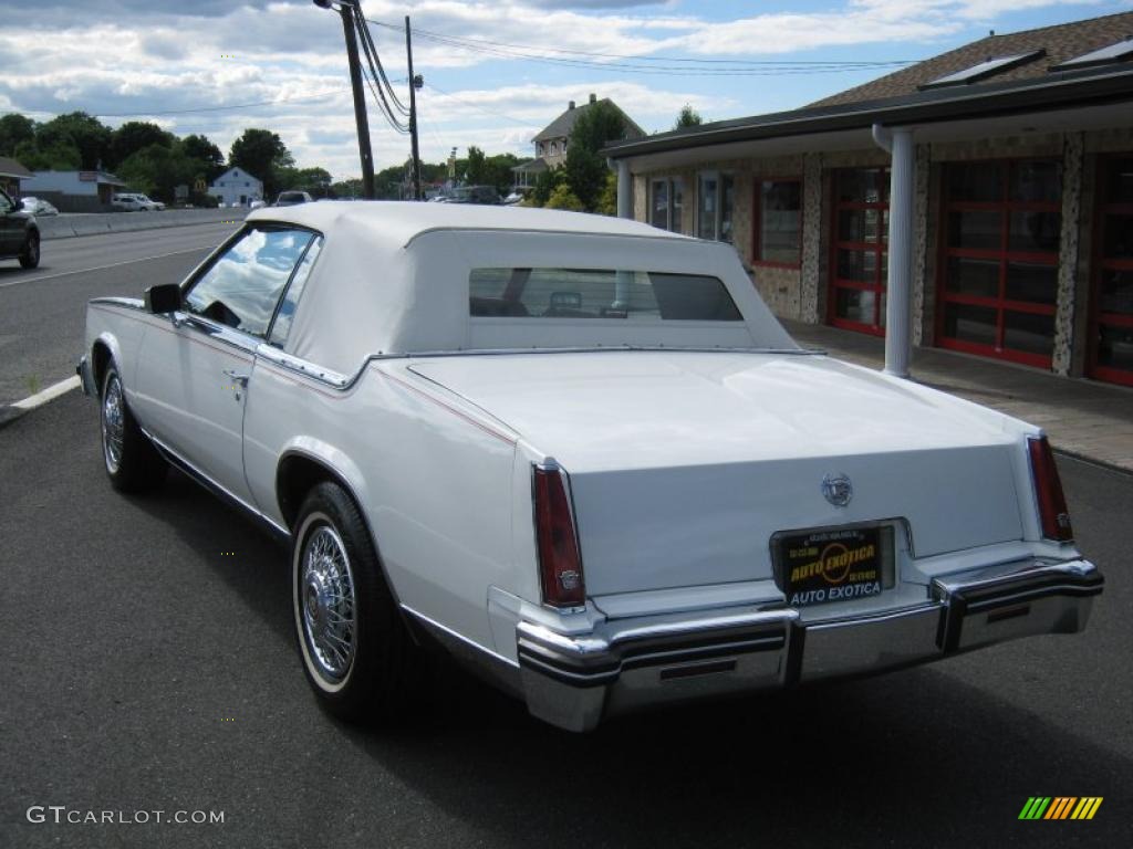 1985 Eldorado Biarritz Convertible - White / Carmine Red photo #2