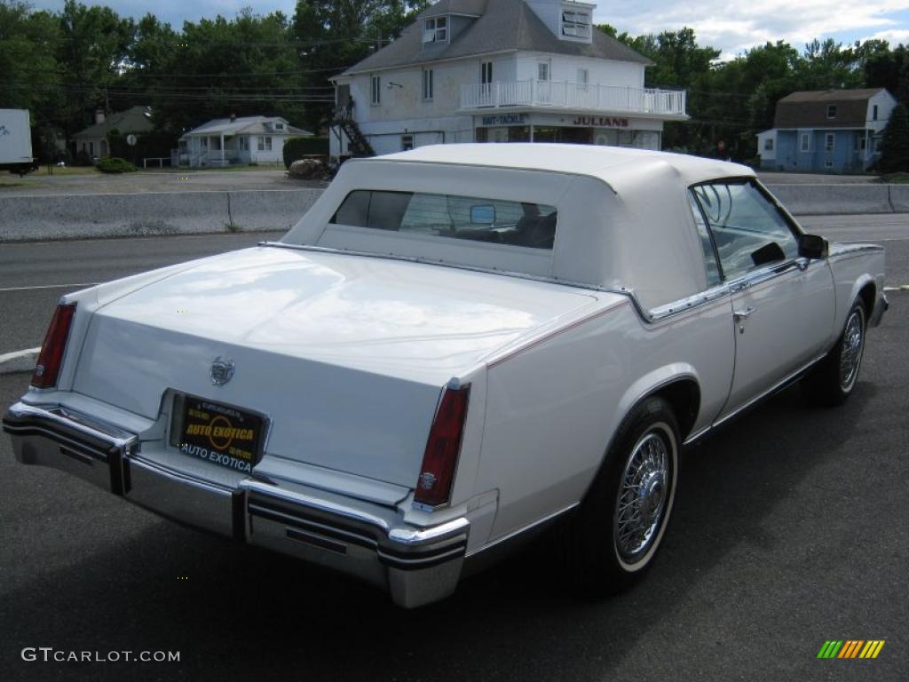 1985 Eldorado Biarritz Convertible - White / Carmine Red photo #3