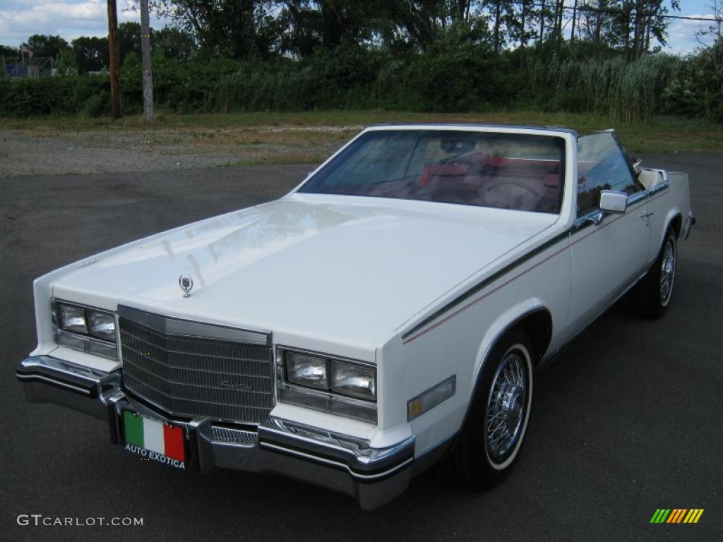 1985 Eldorado Biarritz Convertible - White / Carmine Red photo #9
