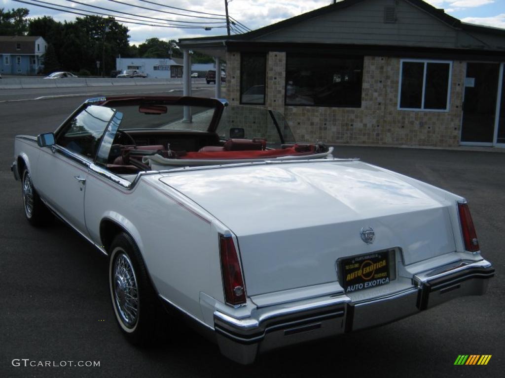 1985 Eldorado Biarritz Convertible - White / Carmine Red photo #10