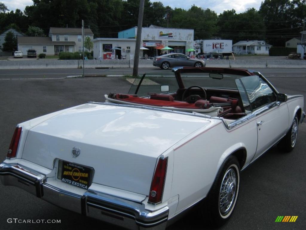 1985 Eldorado Biarritz Convertible - White / Carmine Red photo #11