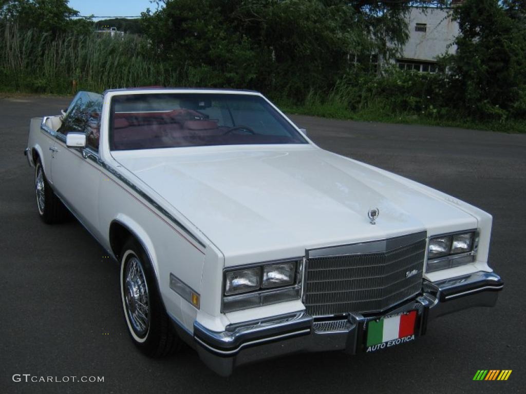 1985 Eldorado Biarritz Convertible - White / Carmine Red photo #12