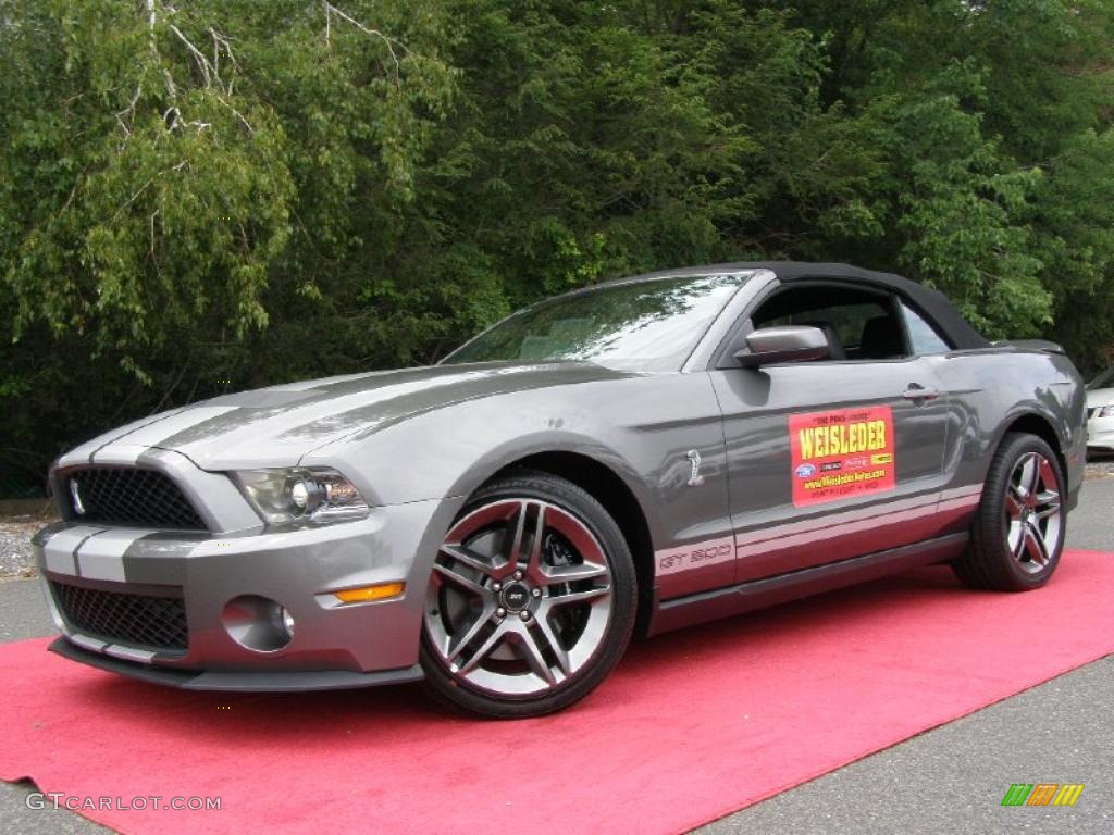 2011 Mustang Shelby GT500 Convertible - Sterling Gray Metallic / Charcoal Black/White photo #1