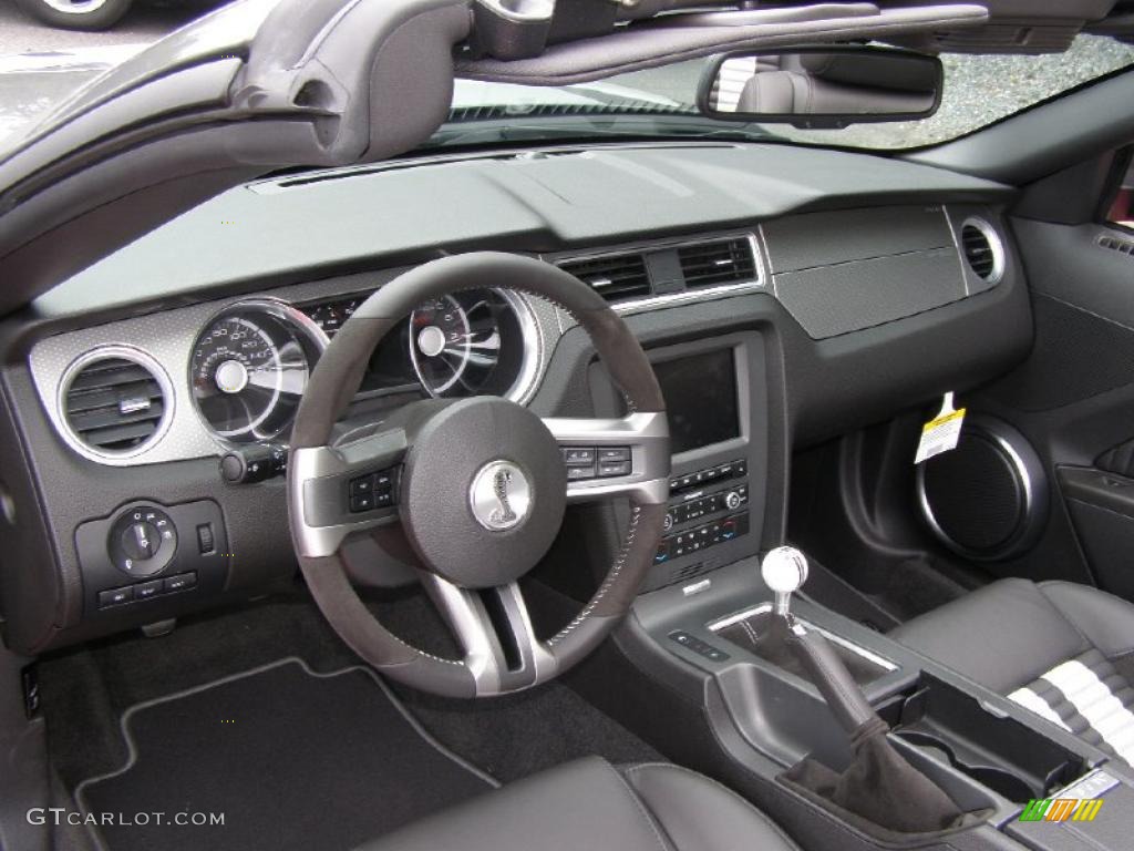 2011 Mustang Shelby GT500 Convertible - Sterling Gray Metallic / Charcoal Black/White photo #23