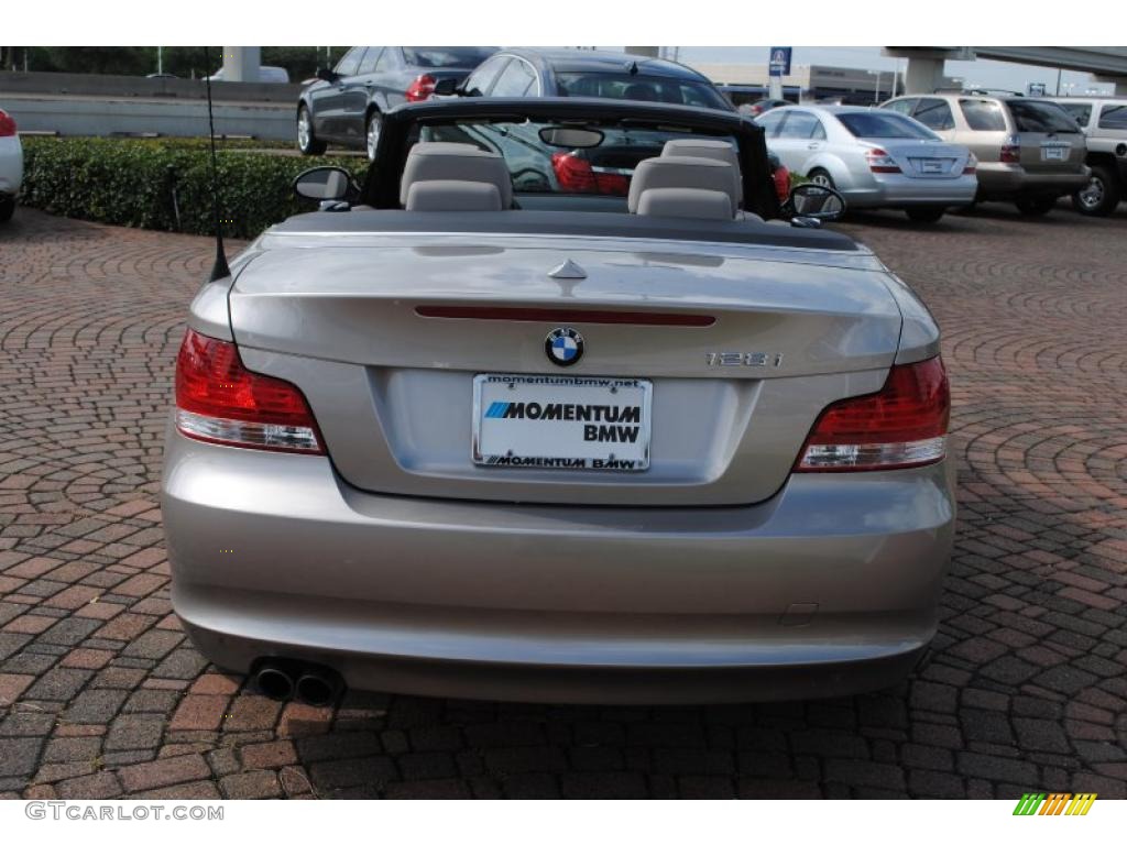 2009 1 Series 128i Convertible - Cashmere Silver Metallic / Taupe photo #4