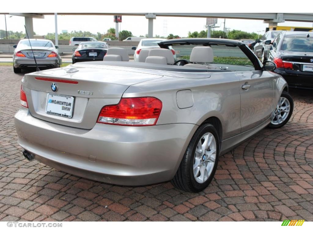 2009 1 Series 128i Convertible - Cashmere Silver Metallic / Taupe photo #5