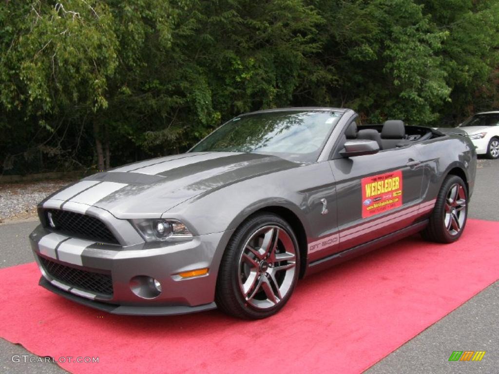 2011 Mustang Shelby GT500 Convertible - Sterling Gray Metallic / Charcoal Black/White photo #35