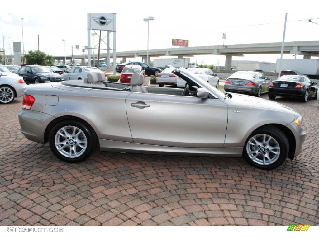 2009 1 Series 128i Convertible - Cashmere Silver Metallic / Taupe photo #6