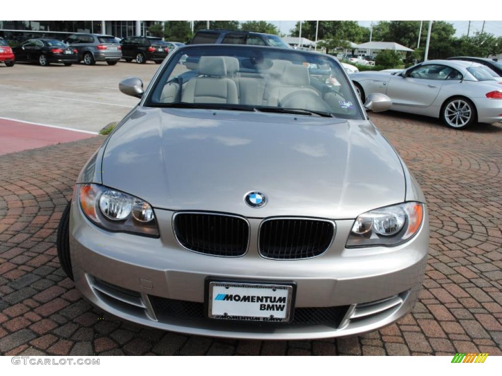 2009 1 Series 128i Convertible - Cashmere Silver Metallic / Taupe photo #8