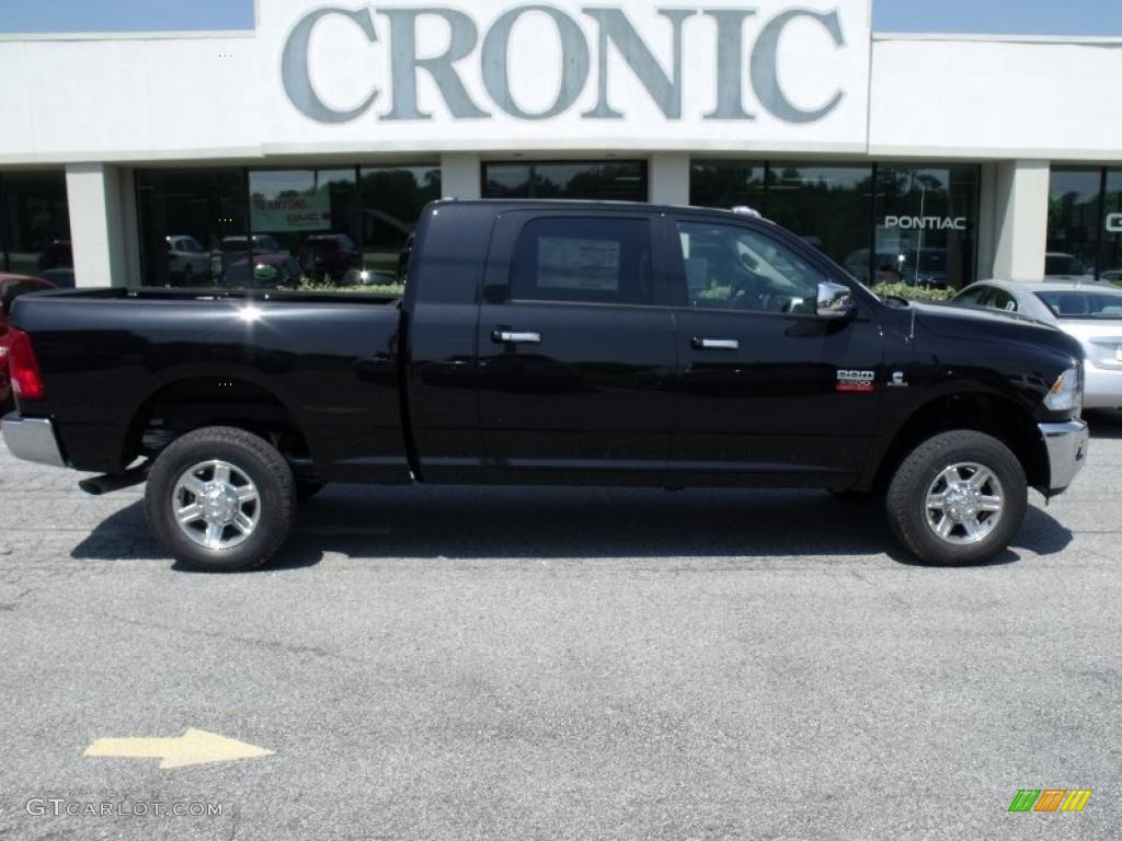 2010 Ram 2500 Laramie Mega Cab 4x4 - Brilliant Black Crystal Pearl / Dark Slate photo #1
