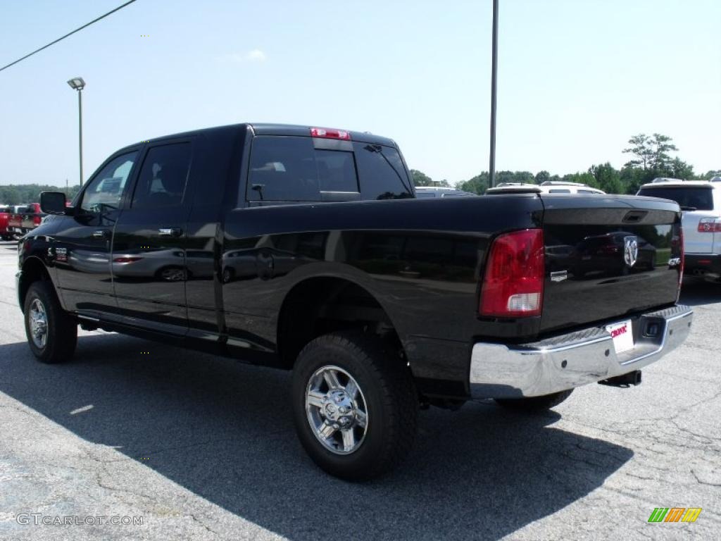 2010 Ram 2500 Laramie Mega Cab 4x4 - Brilliant Black Crystal Pearl / Dark Slate photo #6