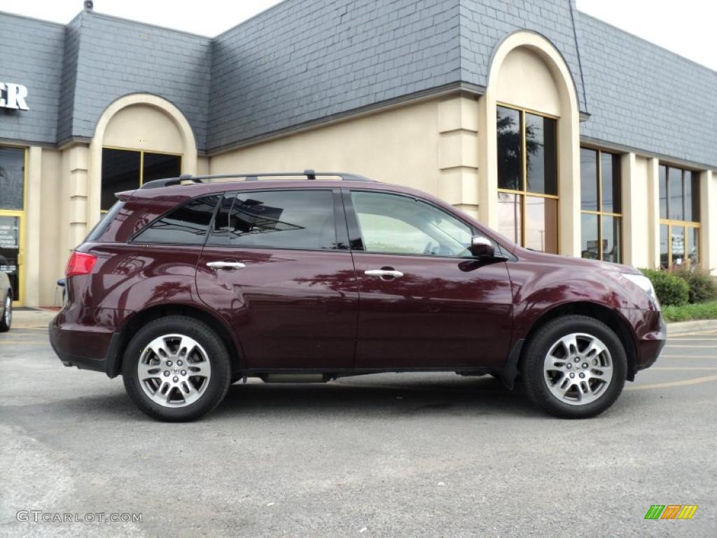 2007 MDX Technology - Dark Cherry Red Pearl / Taupe photo #7