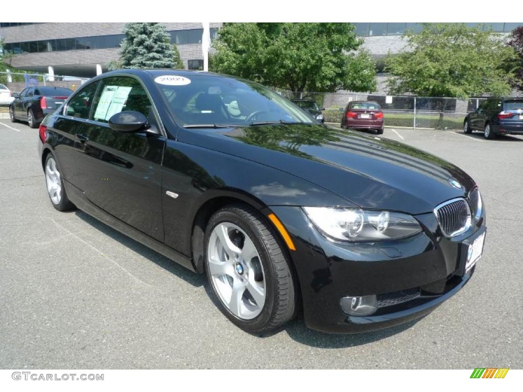2009 3 Series 328i Coupe - Jet Black / Black photo #1