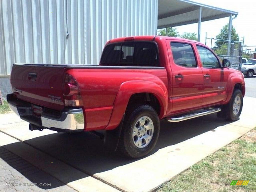 2006 Tacoma V6 PreRunner Double Cab - Radiant Red / Taupe photo #16