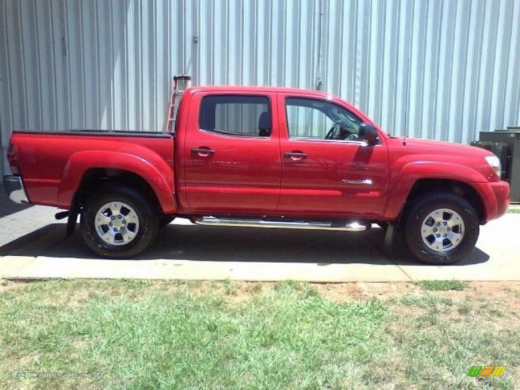 2006 Tacoma V6 PreRunner Double Cab - Radiant Red / Taupe photo #17