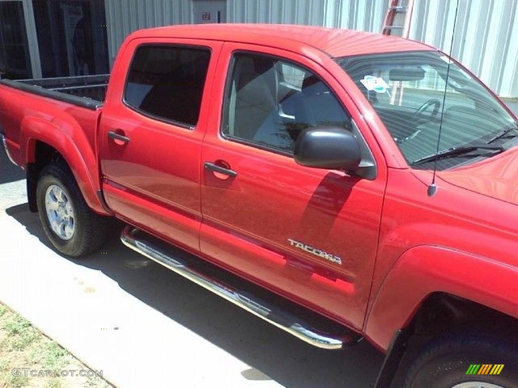 2006 Tacoma V6 PreRunner Double Cab - Radiant Red / Taupe photo #21