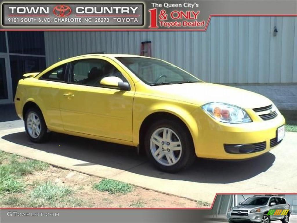 2005 Cobalt LS Coupe - Rally Yellow / Ebony photo #1