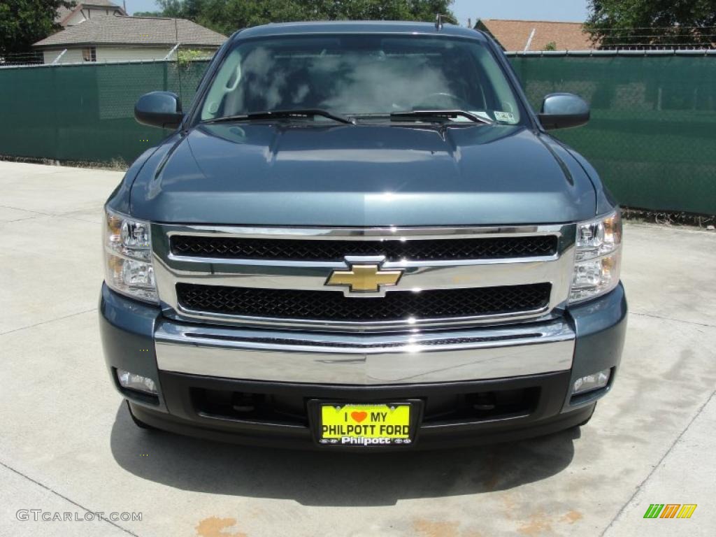 2008 Silverado 1500 LT Crew Cab - Blue Granite Metallic / Ebony photo #8