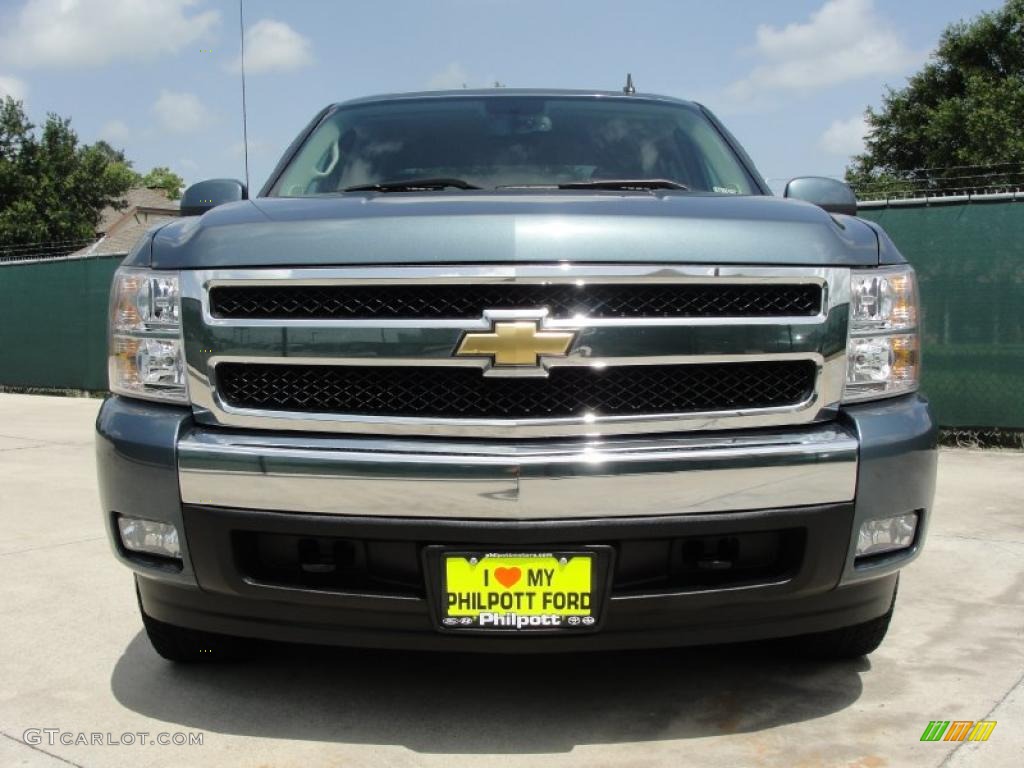 2008 Silverado 1500 LT Crew Cab - Blue Granite Metallic / Ebony photo #9