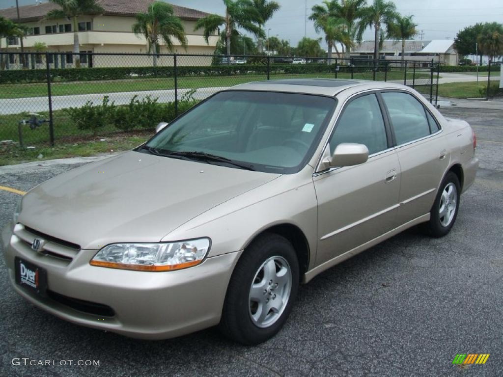 2000 Accord EX V6 Sedan - Naples Gold Metallic / Ivory photo #1