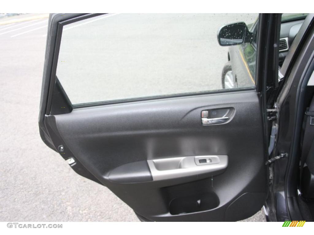 2009 Impreza 2.5i Premium Wagon - Dark Gray Metallic / Carbon Black photo #14