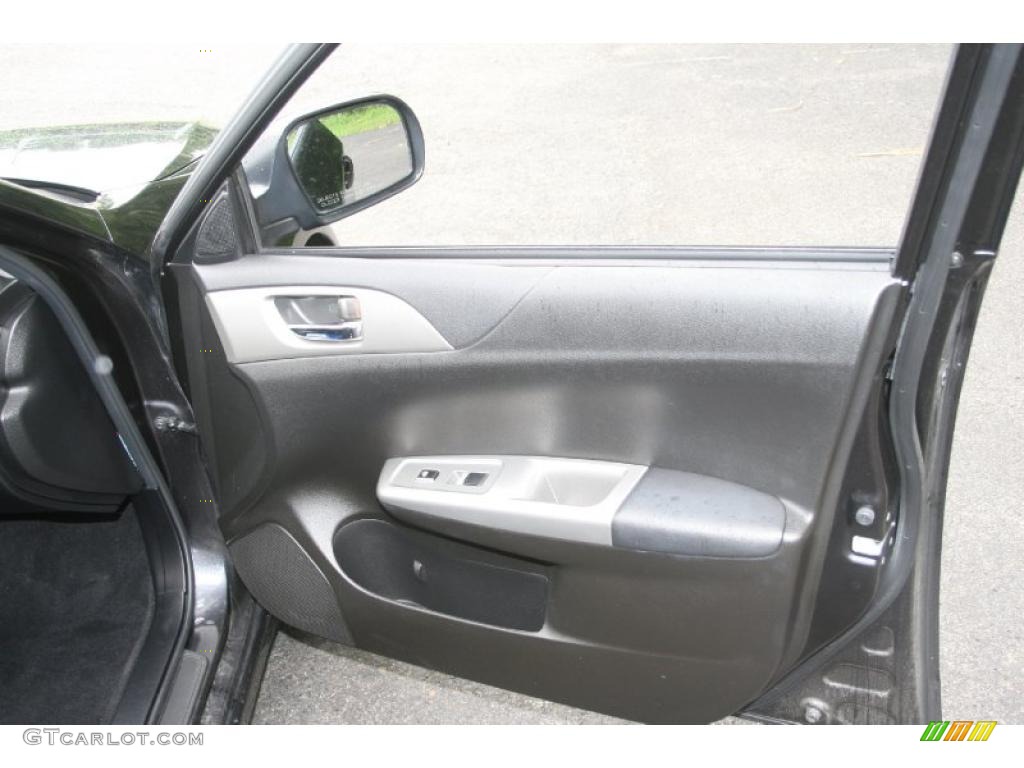 2009 Impreza 2.5i Premium Wagon - Dark Gray Metallic / Carbon Black photo #16