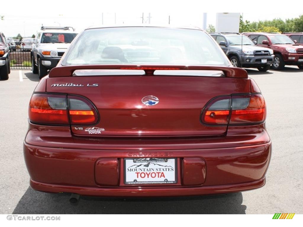 2002 Malibu LS Sedan - Redfire Metallic / Neutral photo #3