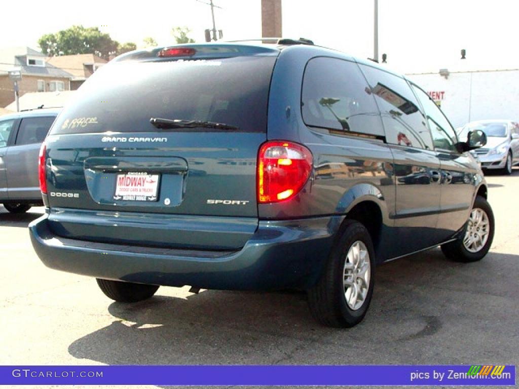 2002 Grand Caravan Sport - Aquamarine Metallic / Sandstone photo #2